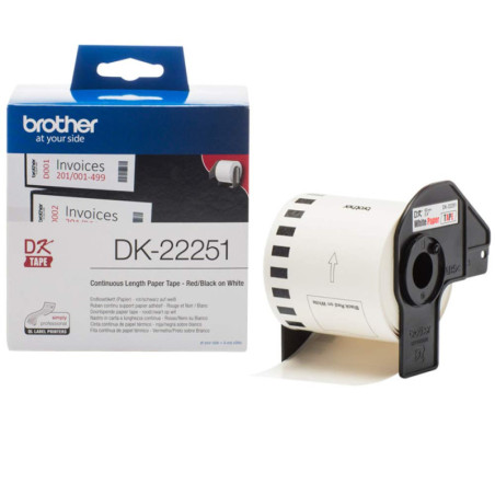 Brother DK22251 White Roll