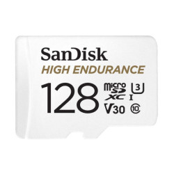 SanDisk High Endurance MicroSDxc Card - Sqqnr 128G - Uhs I - C10 - U3 - V30 - 100Mb/S R - 40Mb/S W - Sd Adaptor - 2Y