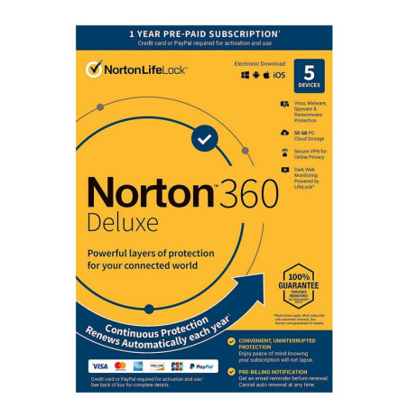 Norton 360 Deluxe Dark Web Monitoring 5 Devices 1Y Email Key