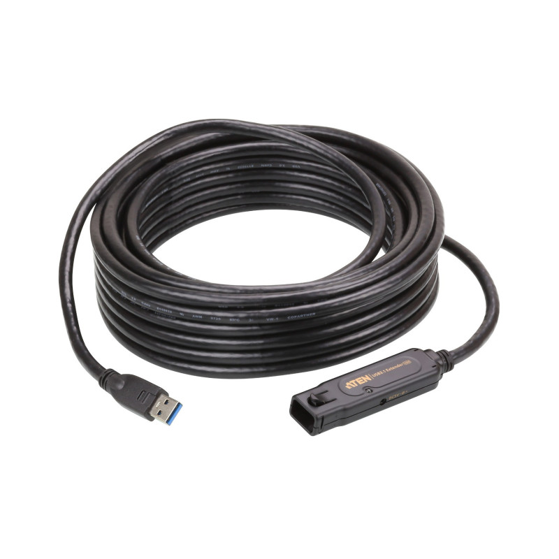 Aten | UE3310 | USB 3.1 Gen 1 10m Extender Cable with AC Adapter, support 5Gbps data-rate, daisy-chain up to 50m, unique locker 