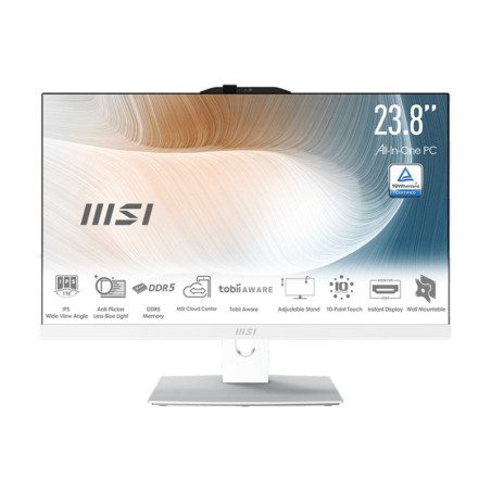 MSI Modern AM242TP 1M-1255AU White AIO 23.8" Touch Core 5 