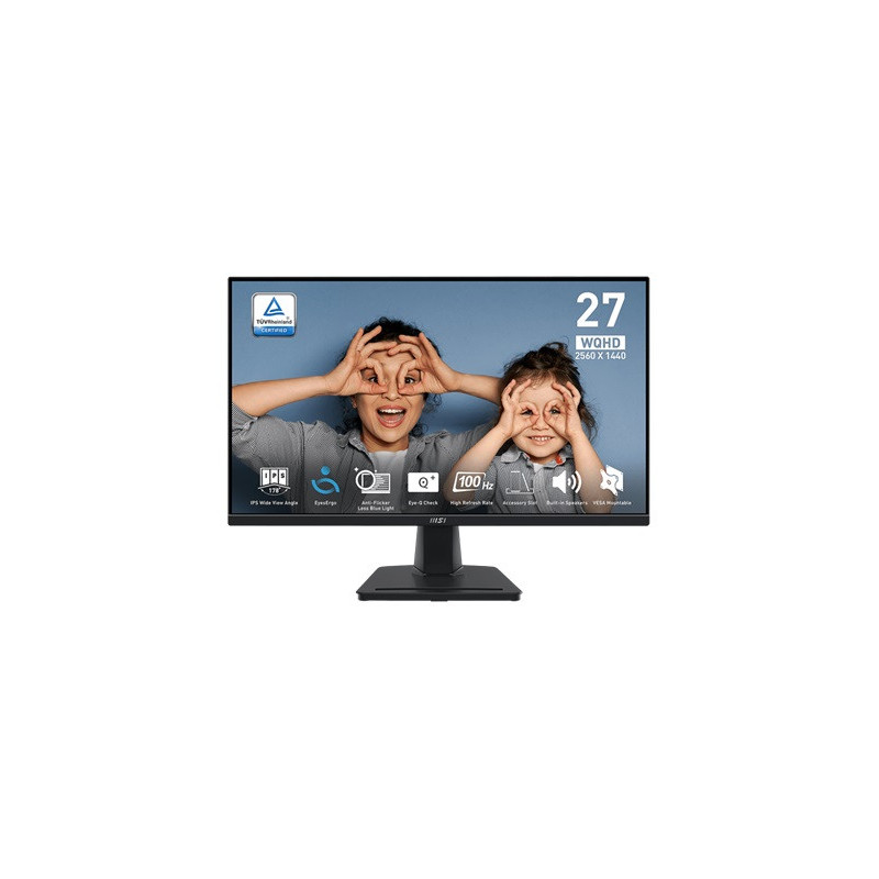 MSI PRO MP275Q 27" 2K WQHD 100Hz 1ms IPS Speaker Monitor