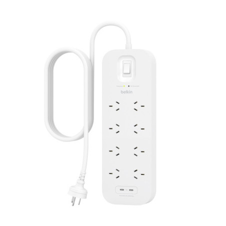 8-OUTLET SURGE PROTECTOR WITH DUAL USB-C