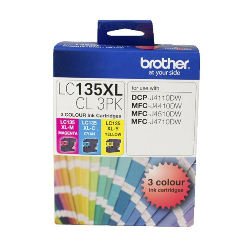 Brother LC-135XL Colour Value Pack 1XCyan 1X Magenta 1X Yellow