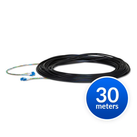 Ubiquiti Single-Mode Lightweight Fiber Cable, Lenth 30m, Outdoor Jacket, Kevlar Yarn For Added Tensile Strength,  Weatherproof T