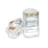 Astrotek RJ45 Jack Connector Modular Plug Crimp 8P8C CAT5e LAN Network Ethernet Head 2 Prong Blade 3u' Transparent (20/pack)