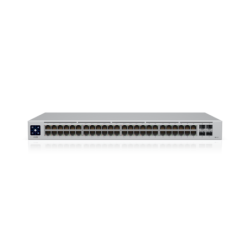 Ubiquiti UniFi 48-port Managed Gigabit Layer2 switch,  48x Gigabit Ethernet Ports w/ 32x 802.3at POE+, 4x SFP Port Touch Display