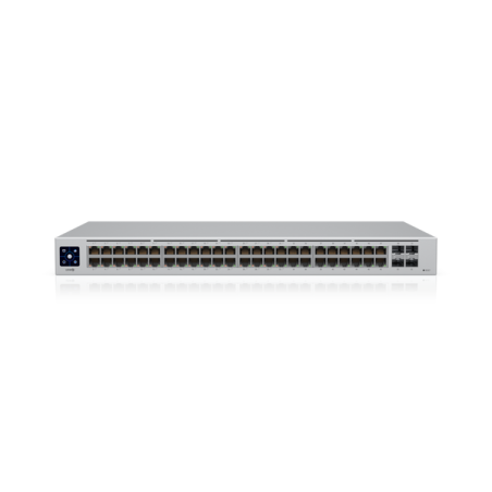 Ubiquiti UniFi 48-port Managed Gigabit Layer2 switch,  48x Gigabit Ethernet Ports w/ 32x 802.3at POE+, 4x SFP Port Touch Display