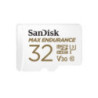 SanDisk Max Endurance 32GB microSD 100MB/s 40MB/s 20K hrs 4K UHD C10 U3 V30 -40Â°C to 85Â°C Heat Freeze Shock Temperature Water 