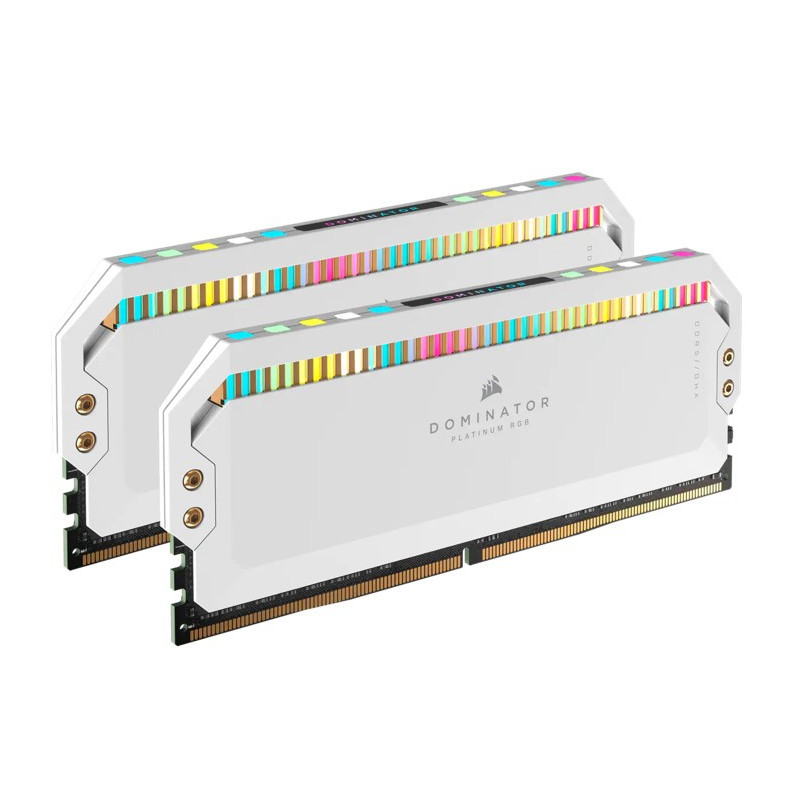 (LS) Corsair Dominator Platinum RGB 32GB (2x16GB) DDR5 UDIMM 6200Mhz C36 1.1V White Desktop PC Gaming Memory