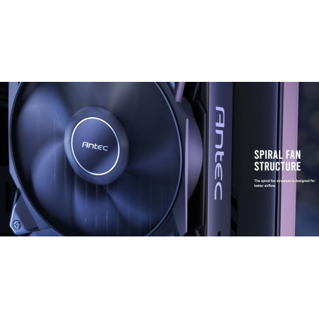 Antec Storm 120mm PWM FDB Fan, High Airflow 66.56 CFM, Air Pressure 2.7, Noise Level 25.8. Durable Woven Wire, PMW Daisy Chain d