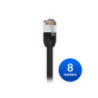 Ubiquiti UniFi Patch Cable Outdoor 8M Black, Single Unit All-weather, RJ45 Ethernet Cable, Category 5e, Weatherproof, 2Yr Warr