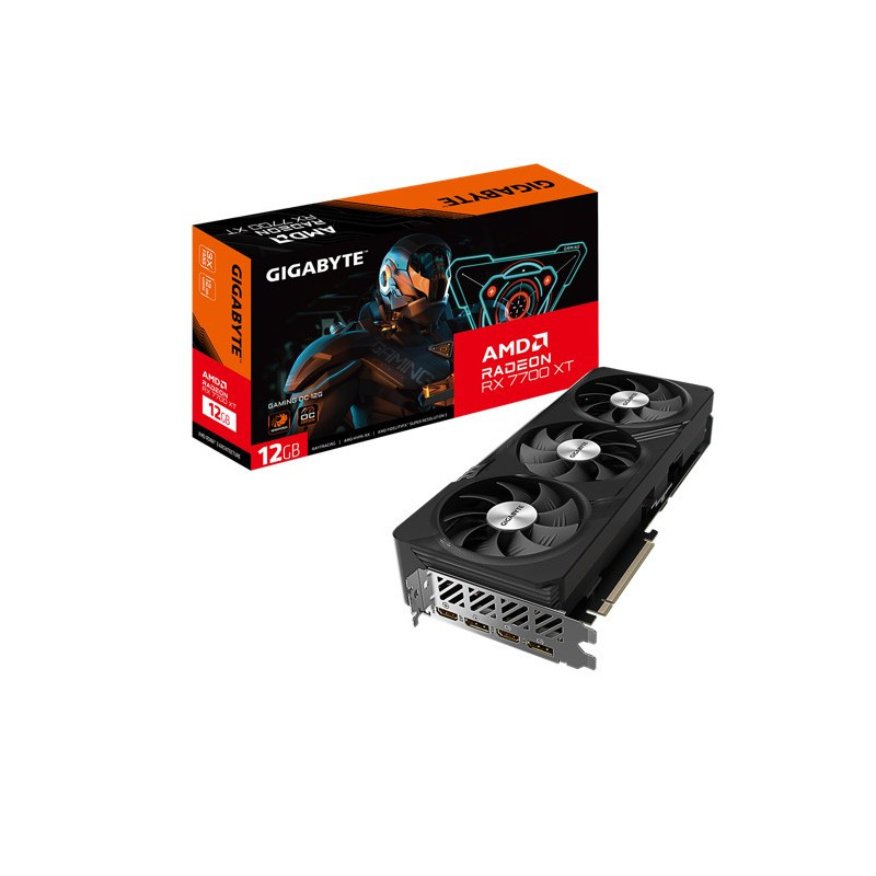 Gigabyte AMD Radeon RX 7700 XT Gaming OC 12G Video card, PCI-E 4.0, GDDR6, 2x DP2.1, 2x HDMI 2.1(NEW) 9.6