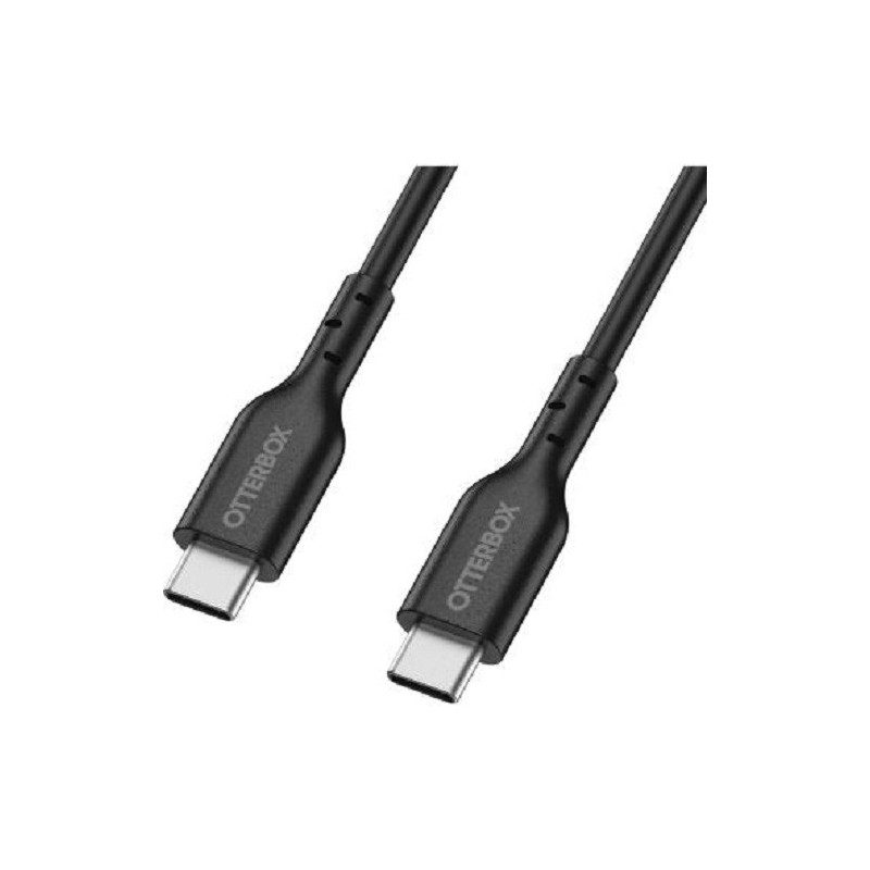 OtterBox USB-C to USB-C (2.0) PD Fast Charge Cable (1M) -Black(78-81356),3 AMPS (60W),Samsung Galaxy,Apple iPhone,iPad, Etc, 2 Y