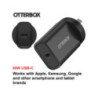OtterBox 30W USB-C (Type I) PD Fast Wall Charger - Black (78-81351), Compact, Drop Tested,Safe & Smart Charging,Best for Apple, 