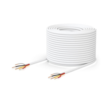 Ubiquiti Door Lock Relay Cable, 500-foot (152.4 m) Spool of Two-pair, low-voltage Cable, 36V DC, Solid bare copper,White,  2Yr W