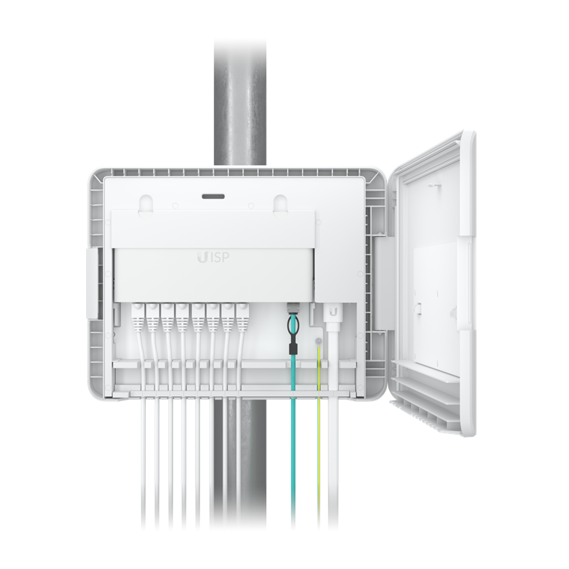 Ubiquiti UISP Box, Outdoor Box for UISP-R & UISP-S, Pole /Wall-Mountablke, IPX6-Rated Water Resistance, Power TransPort Cable Re