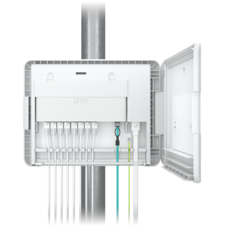 Ubiquiti UISP Box, Outdoor Box for UISP-R & UISP-S, Pole /Wall-Mountablke, IPX6-Rated Water Resistance, Power TransPort Cable Re