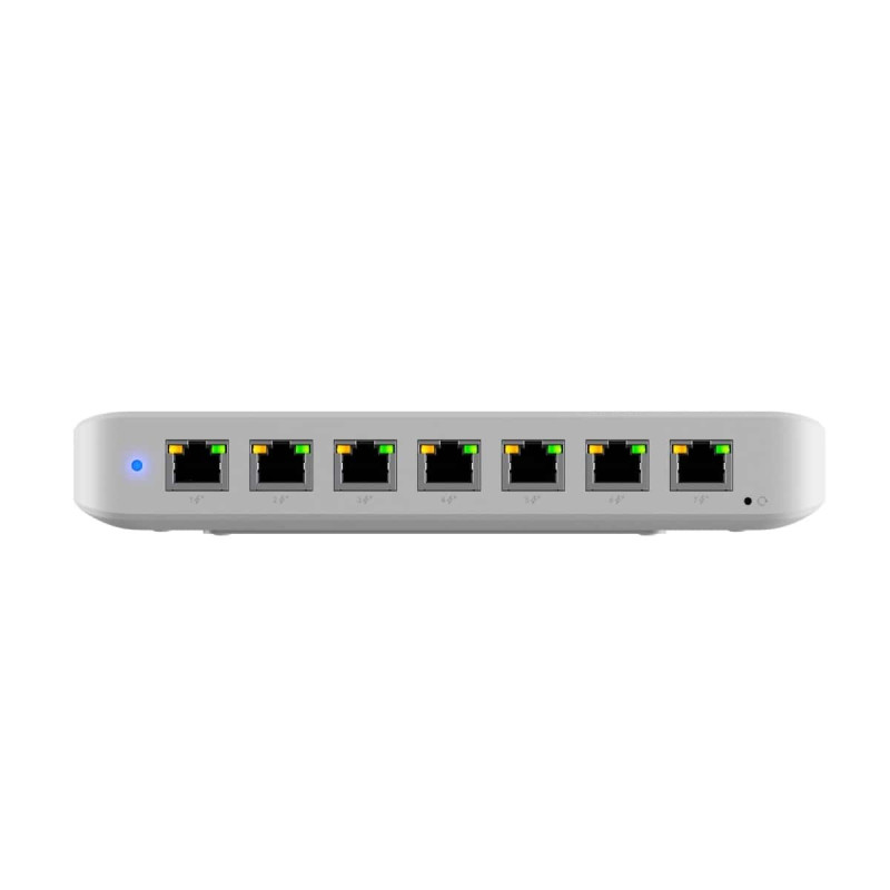 Ubiquiti Ultra 210W, Compact 8-port Layer 2 GbE PoE Switch Versatile Mounting Option,7 GbE PoE+ Output& 1 GbE port, Includes PSU