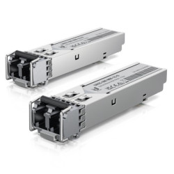Ubiquiti UFiber SFP Multi-Mode Fiber Module, 2-Pack, 1.25 Gbps Throughput, 1.25 Gbps Throughput, Supports Connections Up to 550 