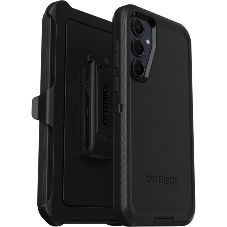 OtterBox Defender Samsung Galaxy A55 5G (6.6') Case Black - (77-95430), DROP+ 4X Military Standard, Multi-Layer,Included Holster