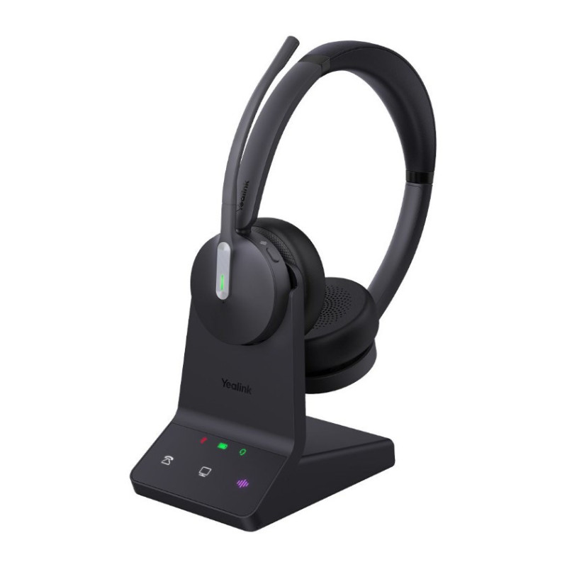 Yealink WH64 Dual UC DECT Wireless Headset, DECT & Bluetooth Wireless Technology,3-Mic Noise Cancellation,UC Certified, Charging