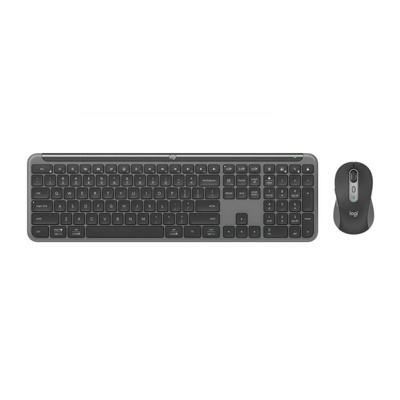 Logitech SIGNATURE SLIM COMBO MK950 -Graphite Keyboard Full-size layout with number pad Mouse 1000 DPI 1-Year Limited Hardware W