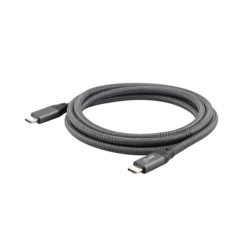 2M IEC C14 to C15 High Temperature Power Cable White