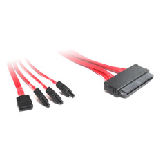 20CM PCIe 8Pin ( 6+2 ) Male to 2 x SATA 15Pin Male Cable