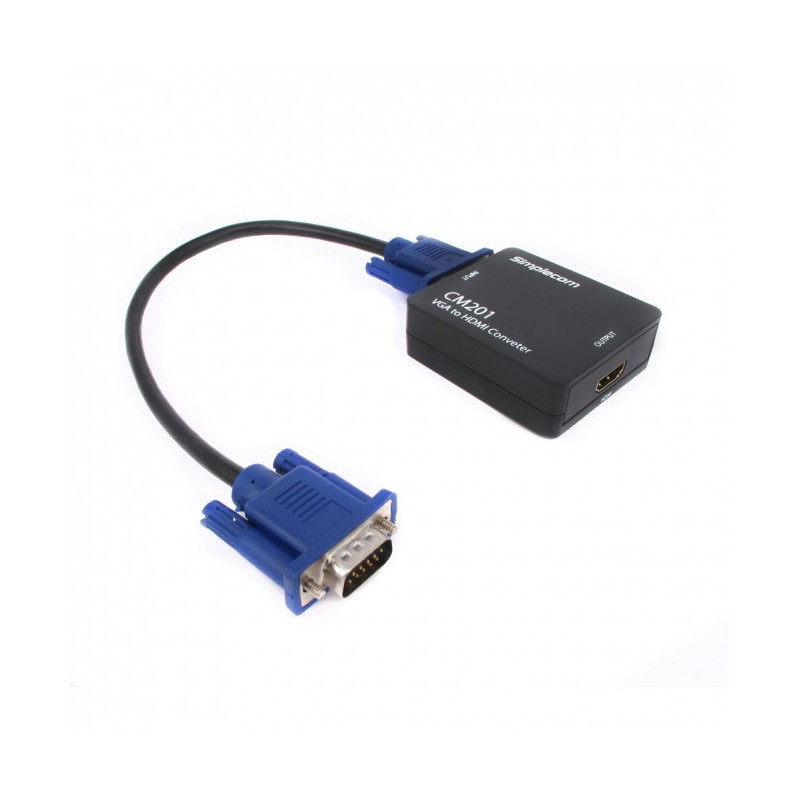 Simplecom CM201 Full HD 1080p VGA to HDMI Converter with Audio