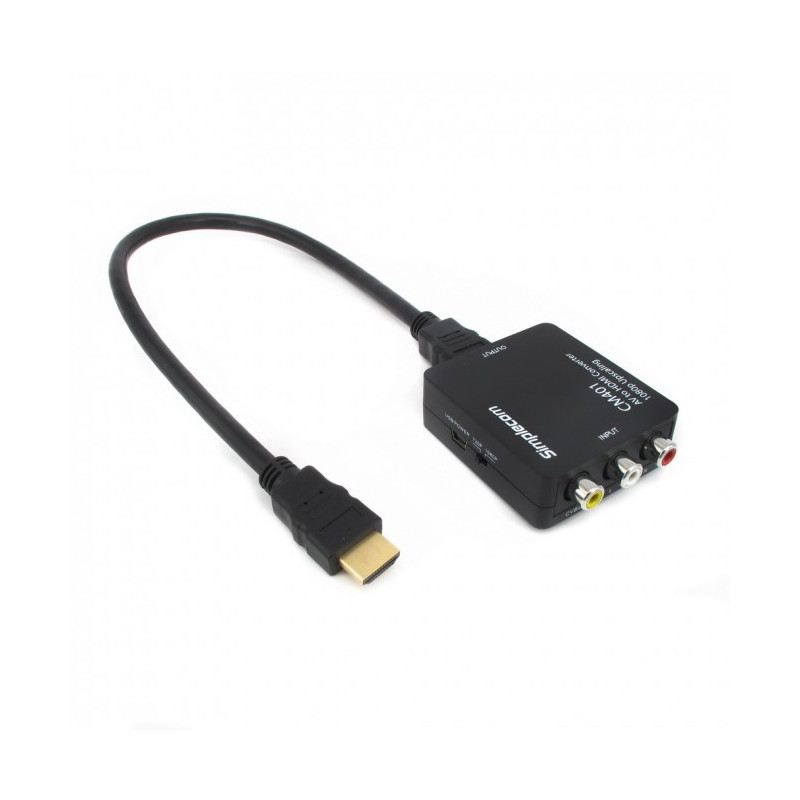 Simplecom CM401 Composite AV CVBS 3RCA to HDMI Video Converter 1080p