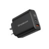 Dual Port PD 65W GaN Fast Wall Charger USB-C Type-C + USB-A for Phone/ Laptop