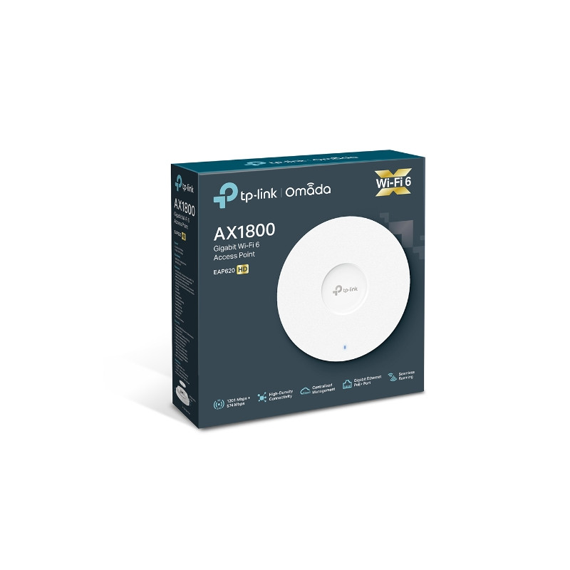 TP-Link AX1800 Ceiling Mount Dual-Band Wi-Fi 6  Access Point, 1 Gigabit RJ45 Port, 574Mbps at  2.4 GHz + 1201 Mbps at 5 GHz, 5-Y