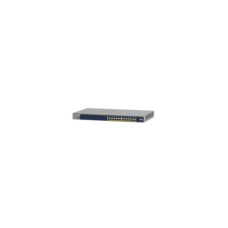 NETGEAR 24-Port Gigabit Ethernet Smart PoE Switch (GS724TPP) - with 24 x PoE+ @ 190W, 2 x 1G SFP, Desktop/Rackmount, and Limited