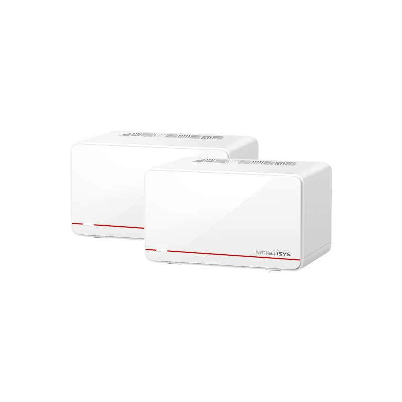 Mercusys Halo H37BE(2-pack) BE6500 Whole Home Mesh Wi-Fi 7 System,  688 Mbps at 2.4 GHz, 5760 Mbps at 5 GHz,, MLO, 4096-QAM, OFD