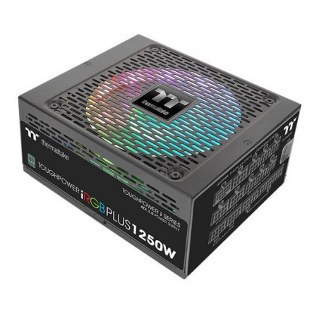 ATX PSU: Toughpower iRGB PLUS 1250W Titanium 80Plus Titanium, ATX 3.0 & PCIe 5.0 Compatible, Fully-Modular, 140mm RGB Fan, 2x CP