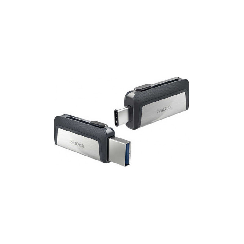 SanDisk 32GB Ultra Dual Drive Go 2-in-1 USB-C & USB-A Flash Drive Memory Stick 150MB/s USB3.1 Type-C Swivel for Android Smartpho