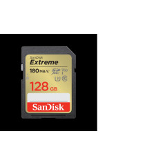SanDisk Extreme Sdxc - Sdxva 128GB - V30 - U3 - C10 - Uhs-I - 180Mb/S R - 90Mb/S W - 4X6 - Lifetime Limited