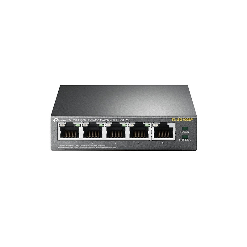 TP-Link TL-SG1005P 5-Port Gigabit Desktop Switch With 4-Port PoE