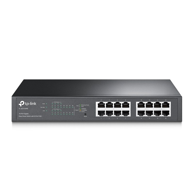 TP-Link TL-SG1016PE 16-Port Gigabit Desktop/Rackmount Switch PoE