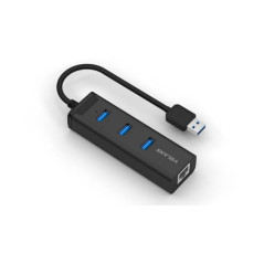 Volans VL-HJ45 3-Port USB3.0 Hub + RJ45 Gigabit Ethernet Adapter - Aluminium