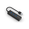 Volans VL-HJ45 3-Port USB3.0 Hub + RJ45 Gigabit Ethernet Adapter - Aluminium
