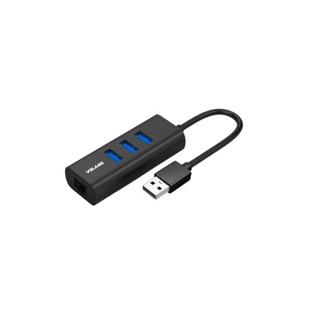 Volans 3-Port USB 3.0 Hub + RJ45 Gigabit Ethernet Adapter