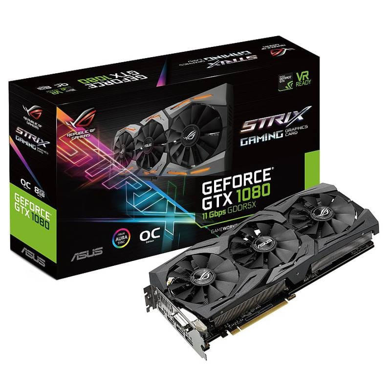 ASUS ROG Strix GeForce GTX1080 8GB OC 11Gbps Graphics Card