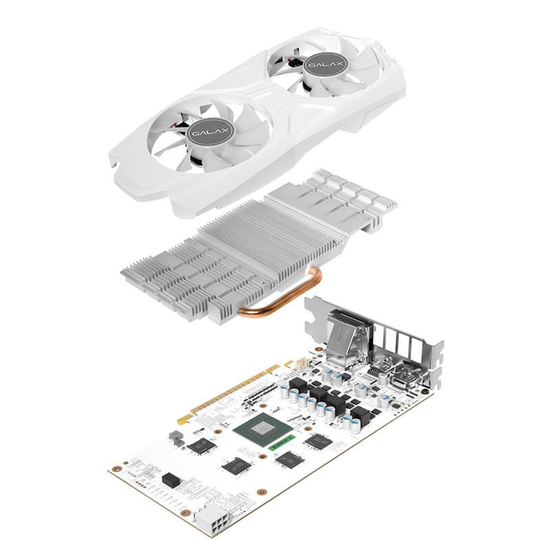 Galax GeForce GTX 1050 Ti EXOC 4GB Graphics Card White