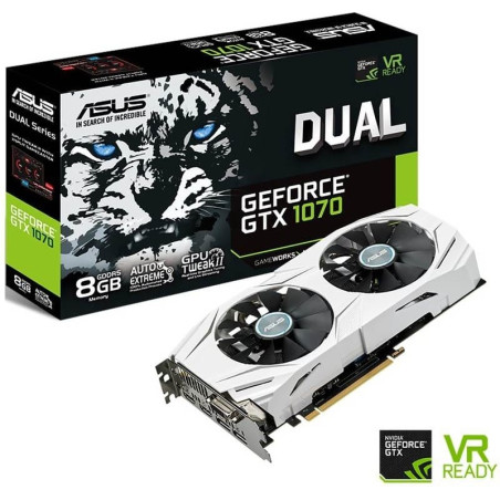 ASUS GeForce GTX 1070 DUAL 8GB, DVI/2HDM/2DP Graphics Card