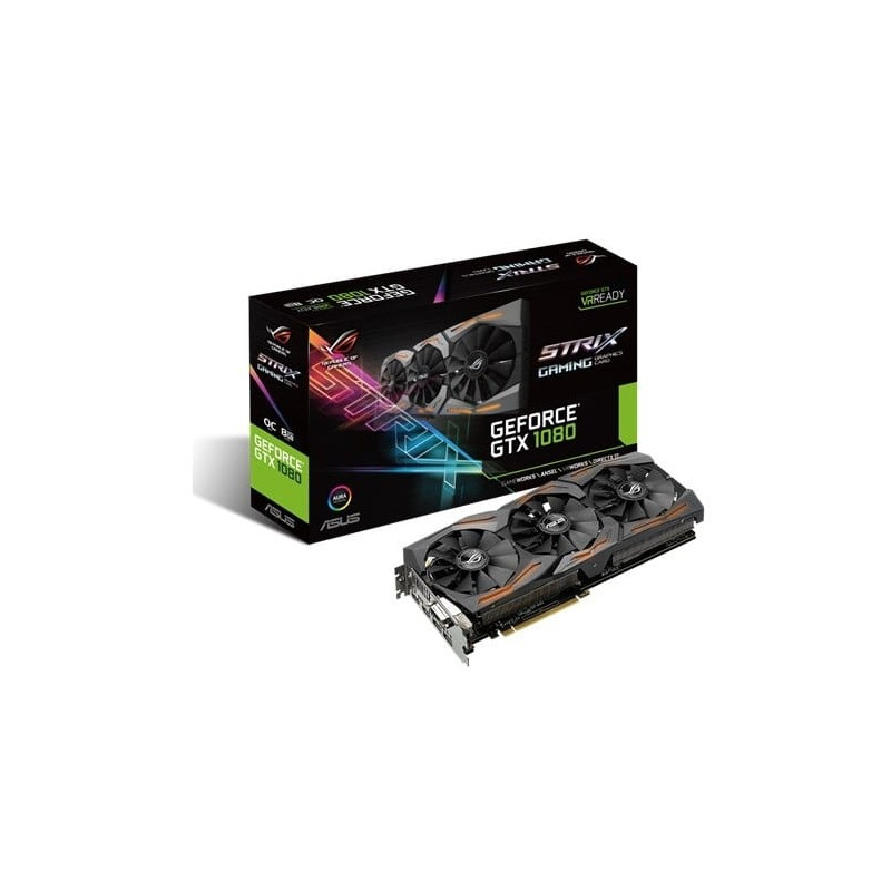 Manufacturer Refurbished Asus NVIDIA GEFORCE STRIX-GTX1080-O8G-GAMING - Graphics Card Only
