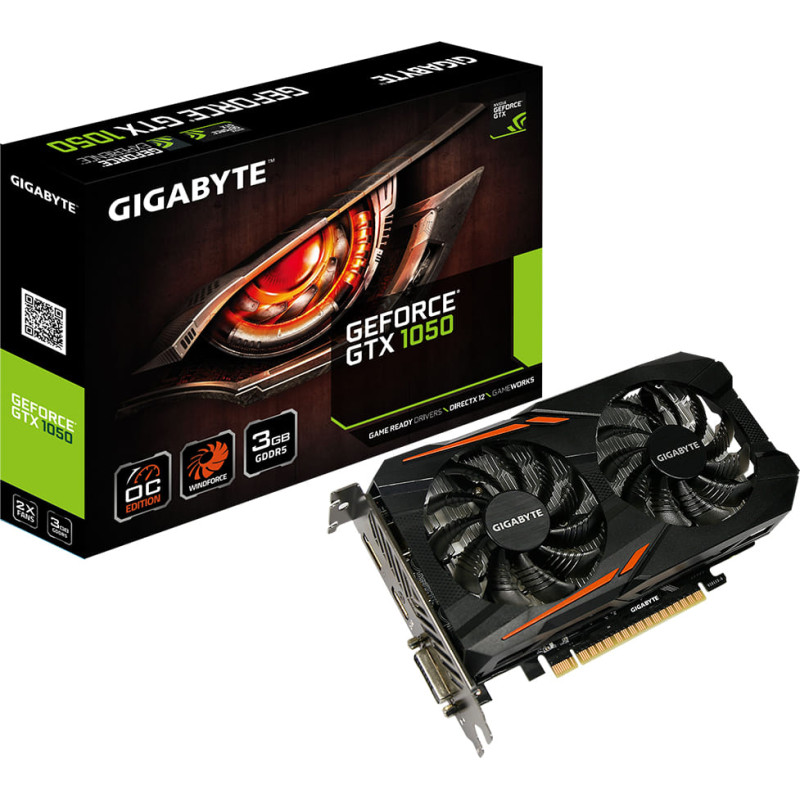 Gigabyte GV-N1050OC-3GD Gaming Graphics Card NVIDIA GeForce GTX 1050 3GB GDDR5