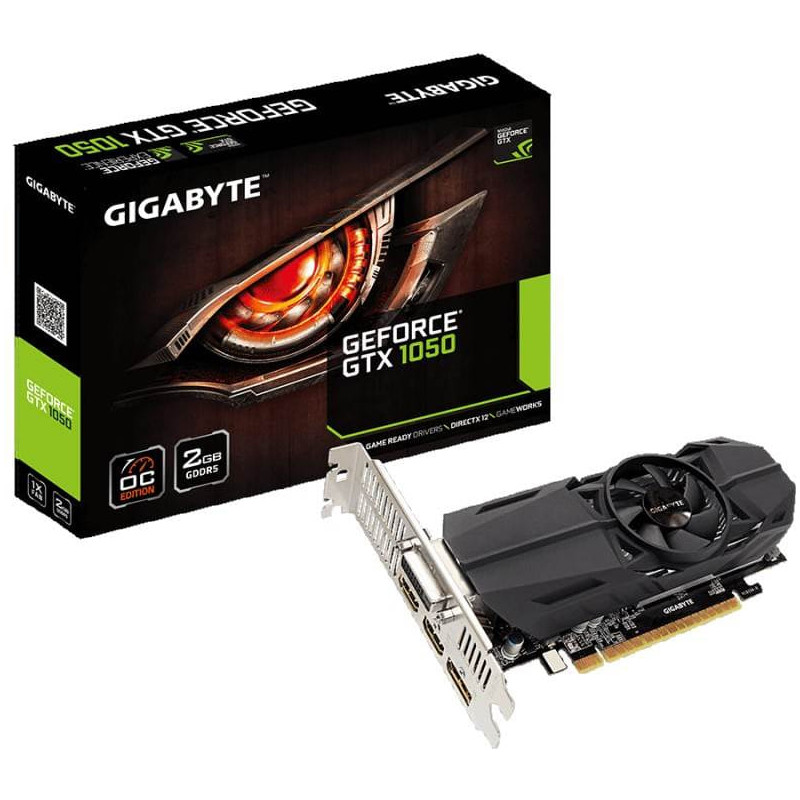 Manufacturer Refurbished Gigabyte GeForce GTX 1050 OC Low Profile 2G Graphics Card Only