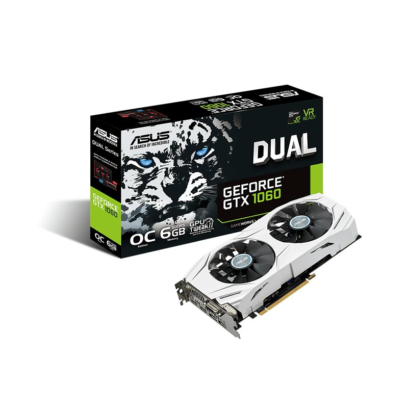 Manufacturer Refurbished Asus Dual GeForce GTX 1060 6GB OC Graphics Card